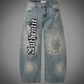 Authentic Hand-Painted Loose Baggy Jeans