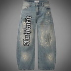 Authentic Hand-Painted Loose Baggy Jeans