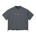 Authentic Washed Raw-Hem Drop Shoulder Boxy T-shirt