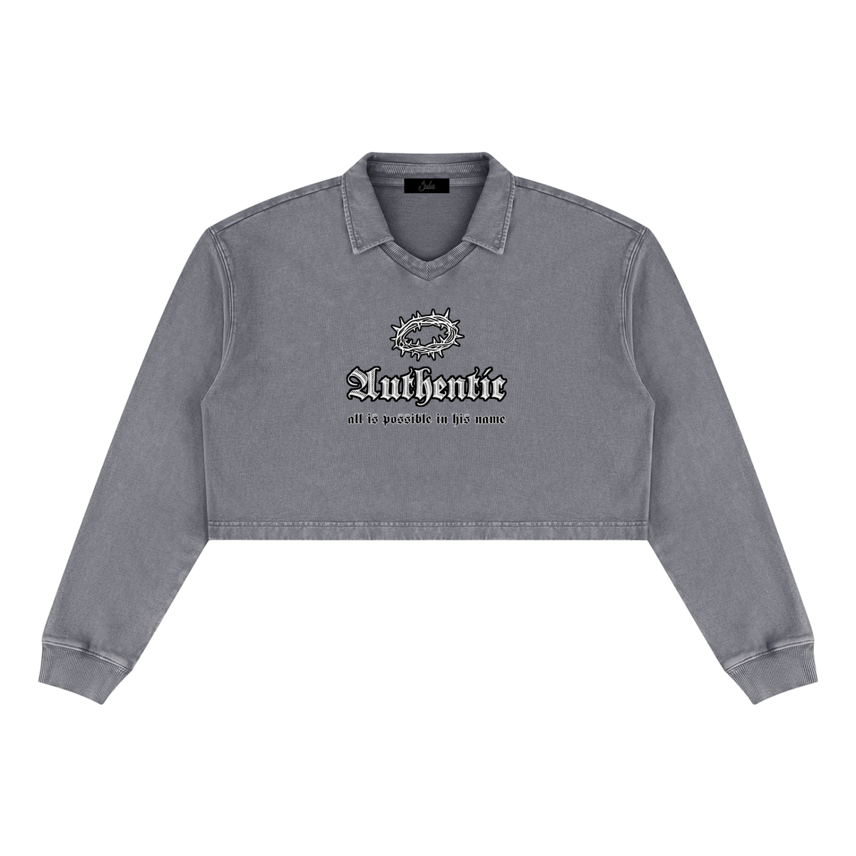 Women’s Authentic Washed Cropped Sweatshirt