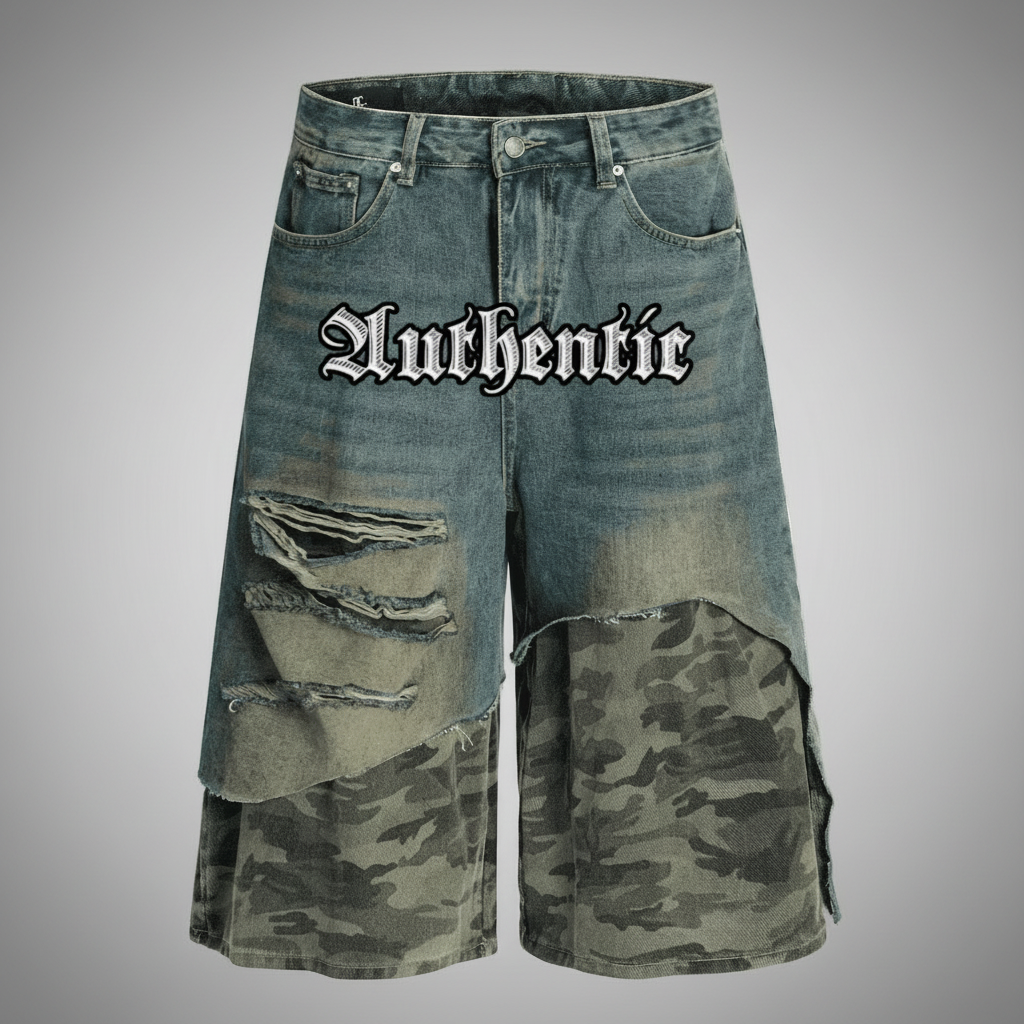 Authentic USX Camo Denim Shorts