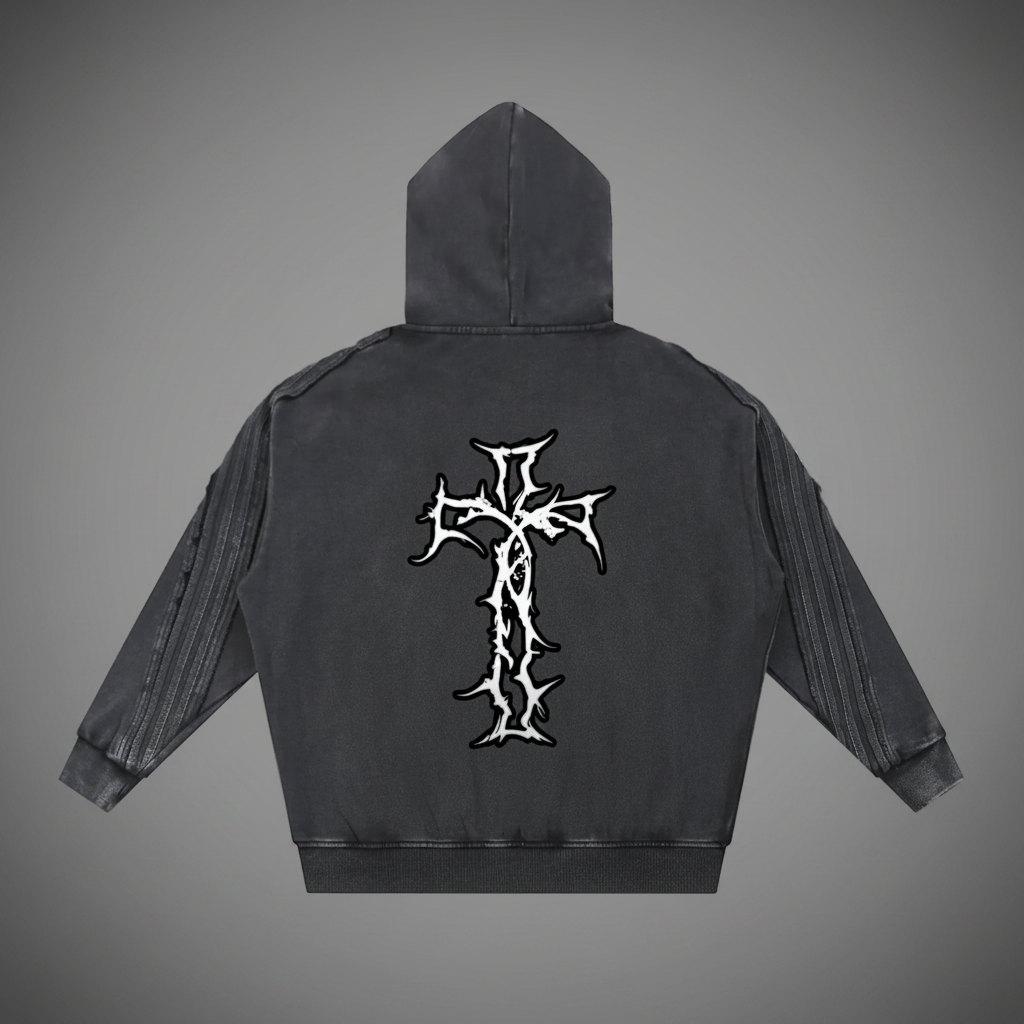 Authentic Snow Washed Tape-Stitch Zip Hoodie