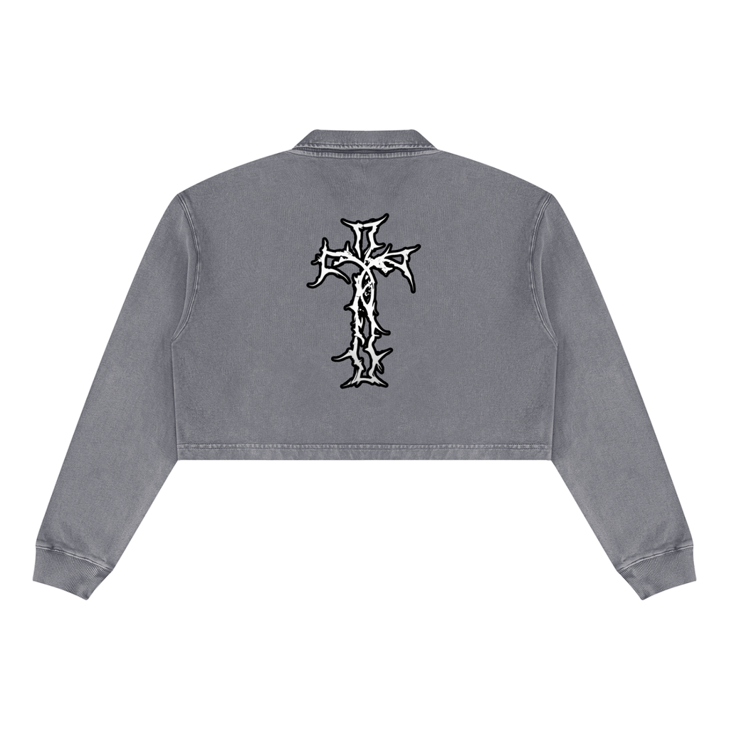 Women’s Authentic Washed Cropped Sweatshirt