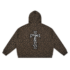 Unisex Leopard Full Zip Hoodie