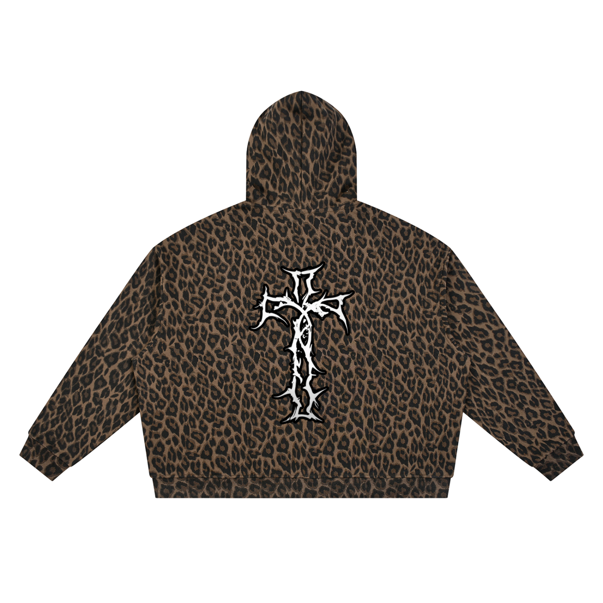 Unisex Leopard Full Zip Hoodie