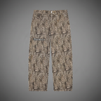 Authentic Vintage Wash Leopard Wide Leg Jeans