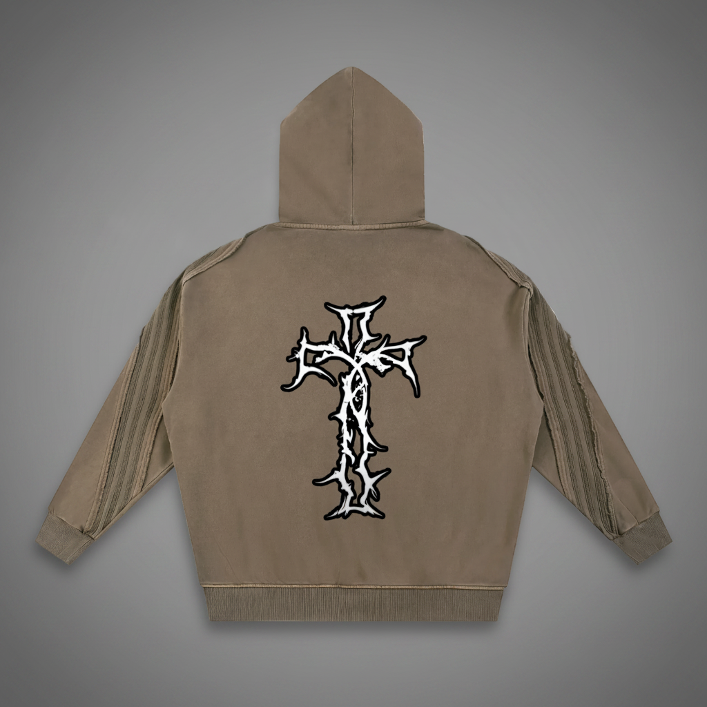 Authentic Snow Washed Tape-Stitch Zip Hoodie