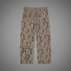 Authentic Vintage Wash Leopard Wide Leg Jeans