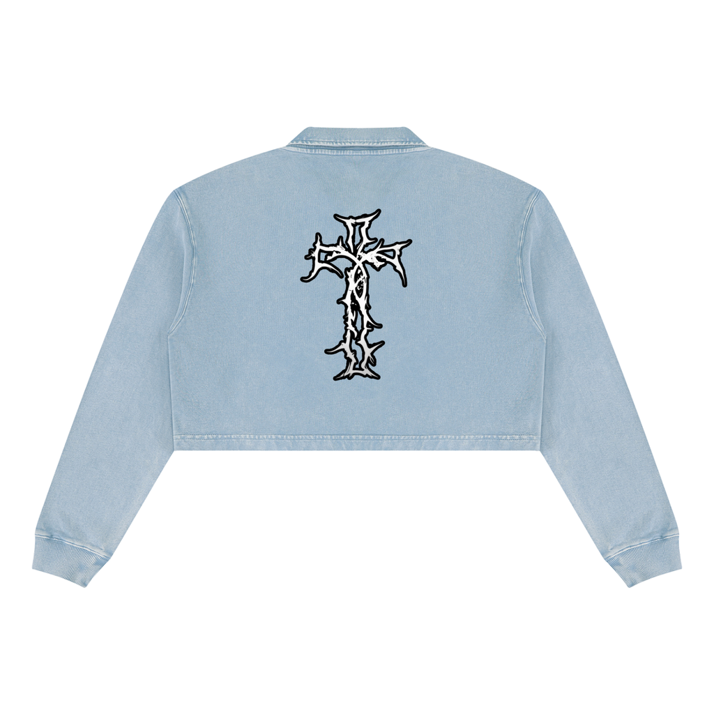 Women’s Authentic Washed Cropped Sweatshirt