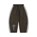 Unisex Leopard Barrel Leg Sweatpants