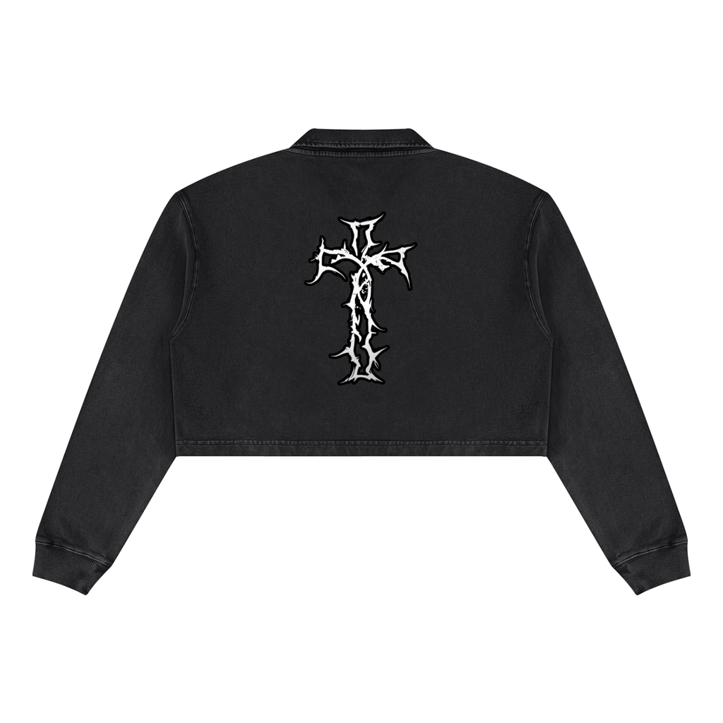 Women’s Authentic Washed Cropped Sweatshirt