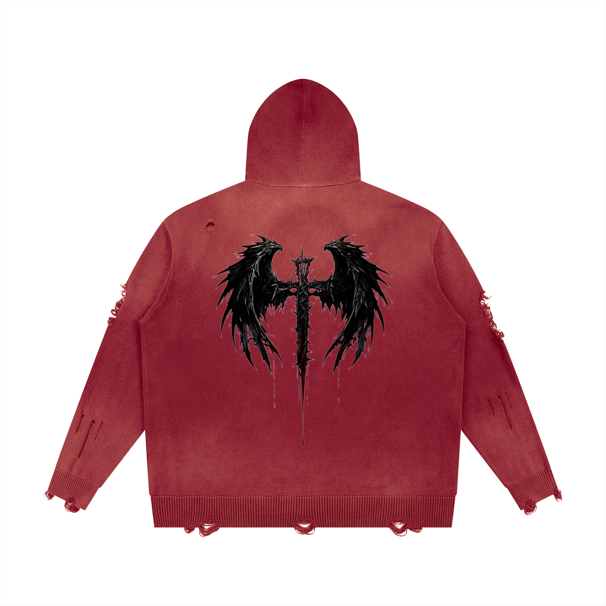 Authentic USX Distressed Dual Zip Sweater