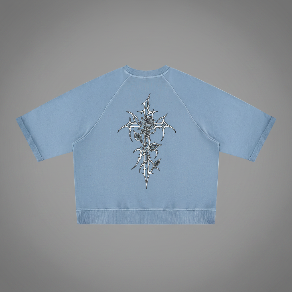 Authentic Unisex Vintage Wash Boxy Short Sleeve Sweatshirt