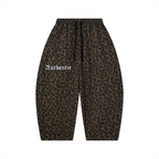 Unisex Leopard Barrel Leg Sweatpants
