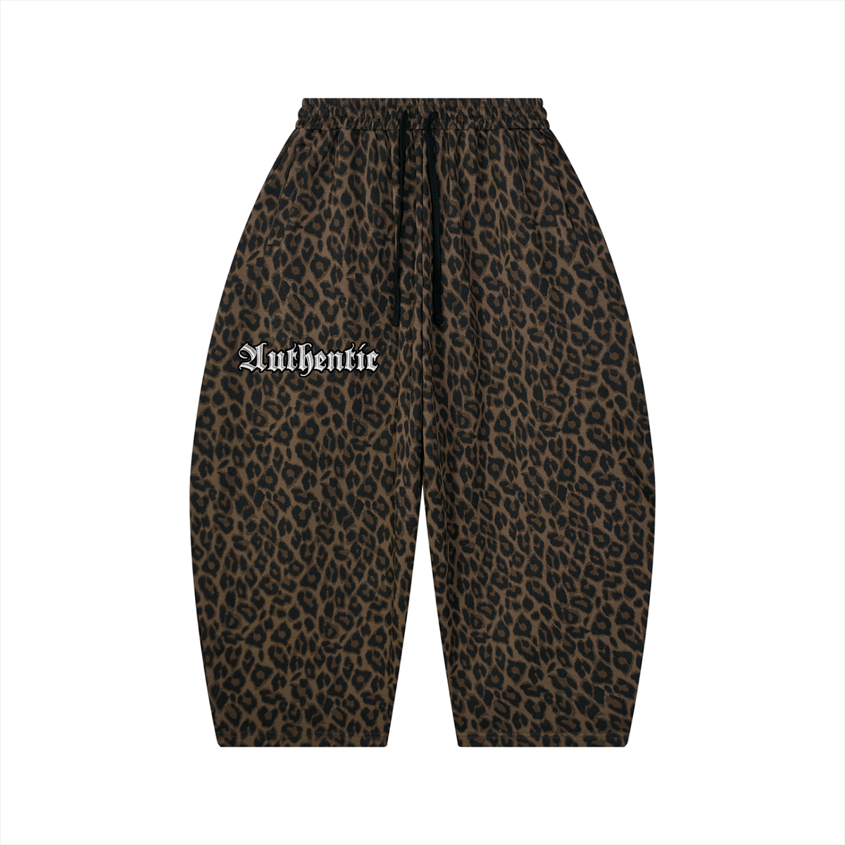 Unisex Leopard Barrel Leg Sweatpants